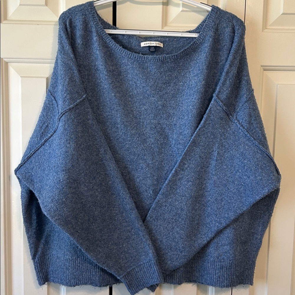 American Eagle Heather Blue Pullover